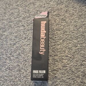 HUDA BEAUTY Faux Filler Lip Gloss - Black Box with Pink Logo